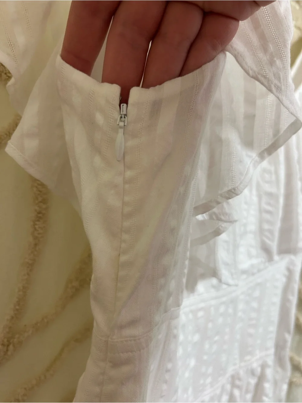 NWT Tory Burch Striped White Seersucker Dress Size 8 Retail $448